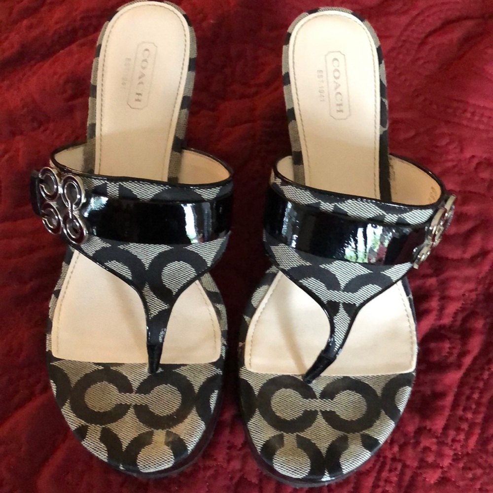 Coach thong wedges